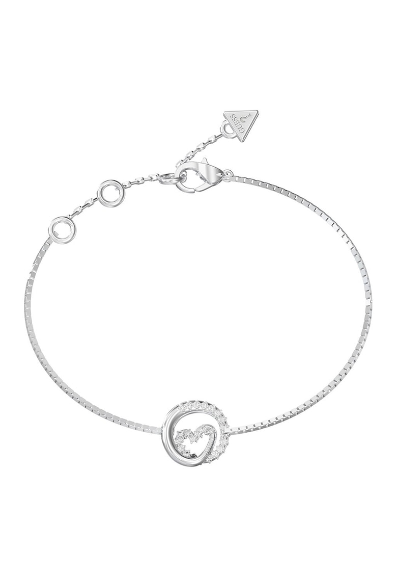 Bratara din otel inoxidabil cu talisman decorat cu cristale