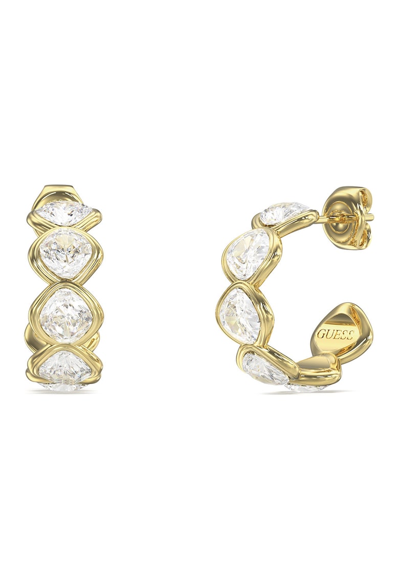 Cercei din otel inoxidabil decorati cu cristale