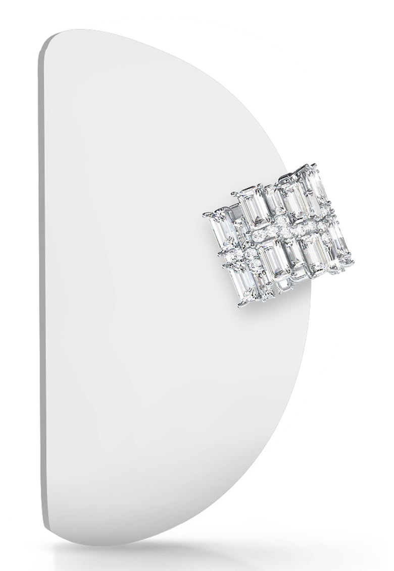 Cercel din otel inoxidabil decorat cu zirconia