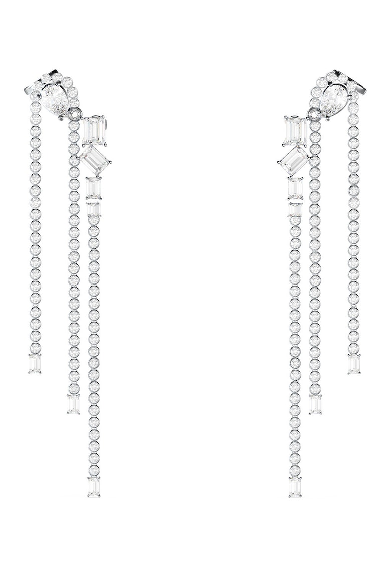 Cercei drop din otel inoxidabil cu cristale