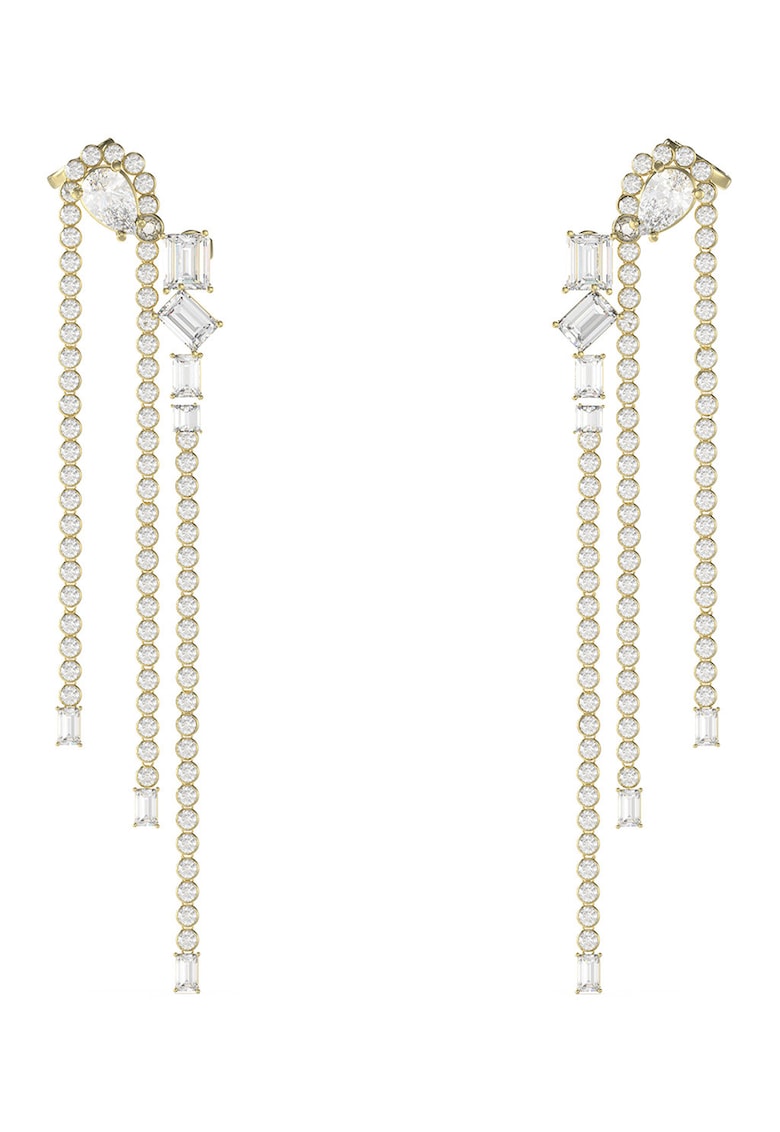 Cercei drop din otel inoxidabil cu cristale