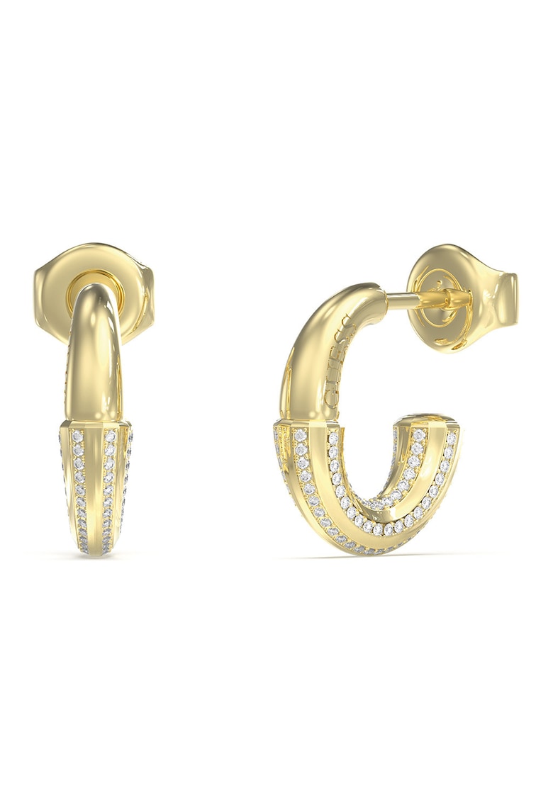 Cercei in forma de semicerc cu cristale