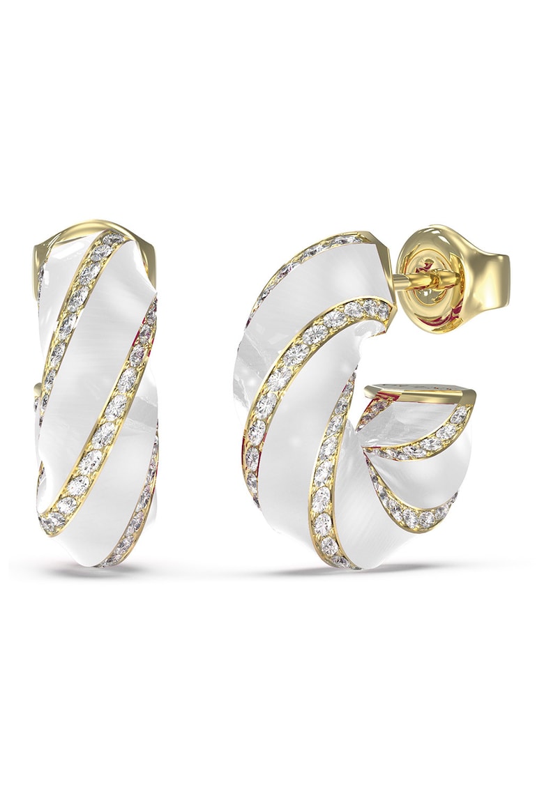 Cercei cu design rasucit si cristale