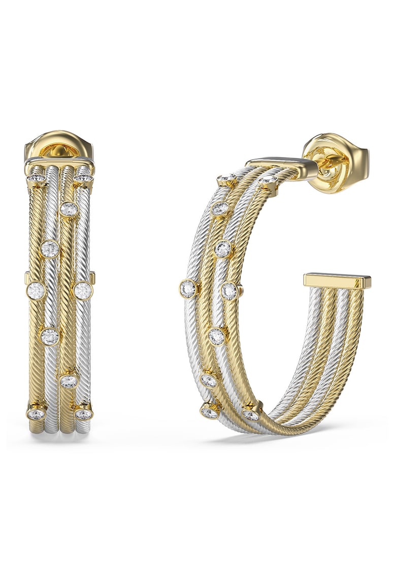 Cercei in forma de semicerc cu cristale