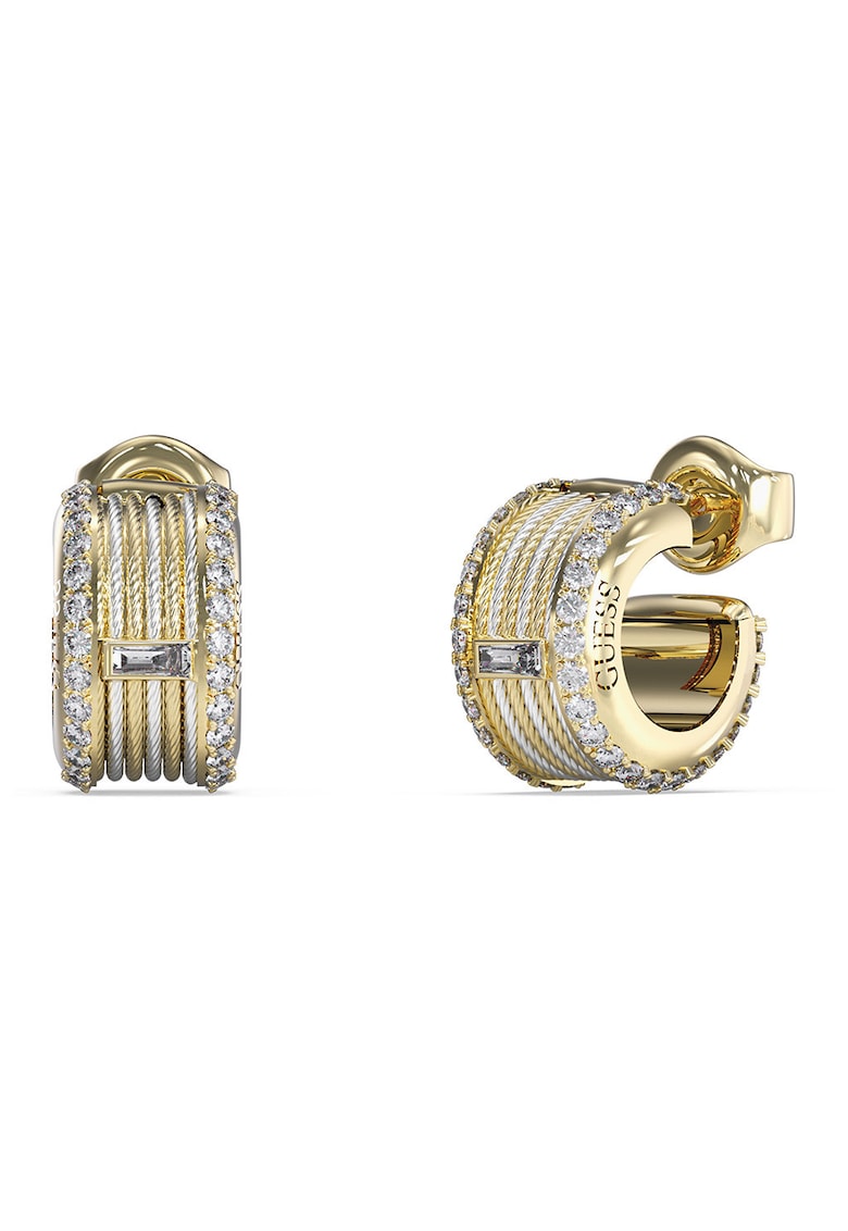 Cercei in forma de semicerc din otel inoxidabil cu cristale