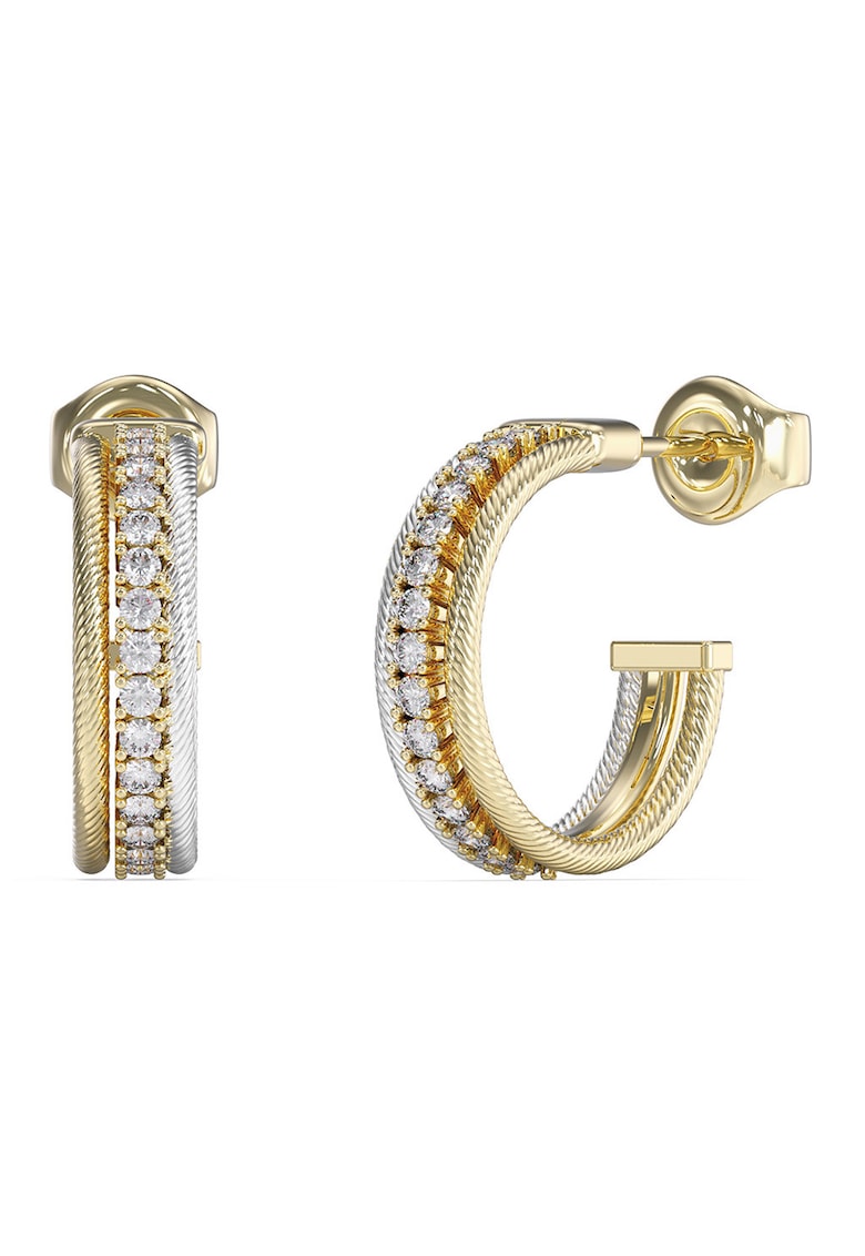 Cercei in forma de semicerc din otel inoxidabil cu cristale