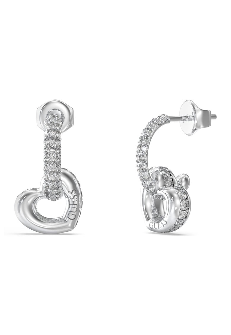 Cercei in forma de semicerc cu cristale