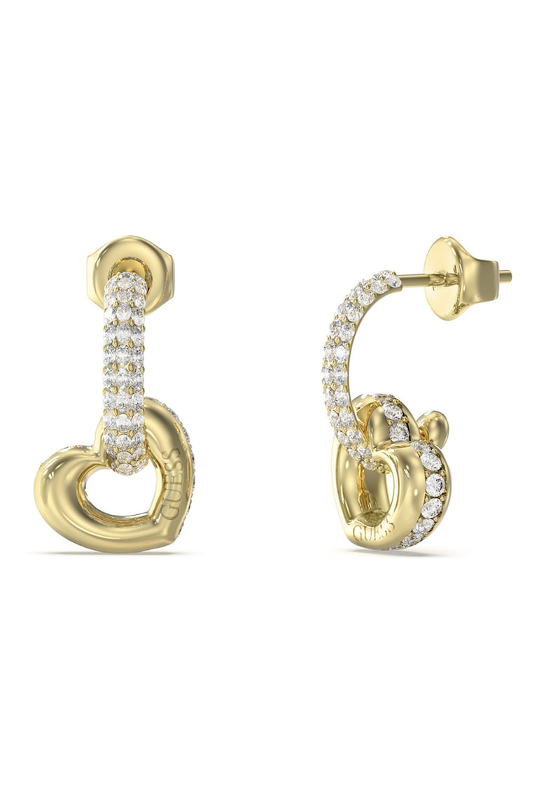 Cercei in forma de semicerc cu cristale