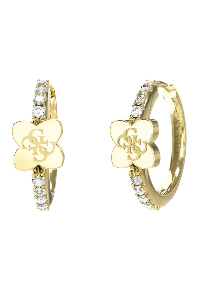 Cercei mici rotunzi cu logo