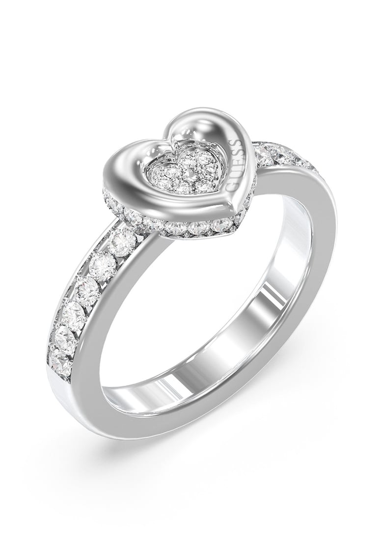 Inel de rodiu cu cristale