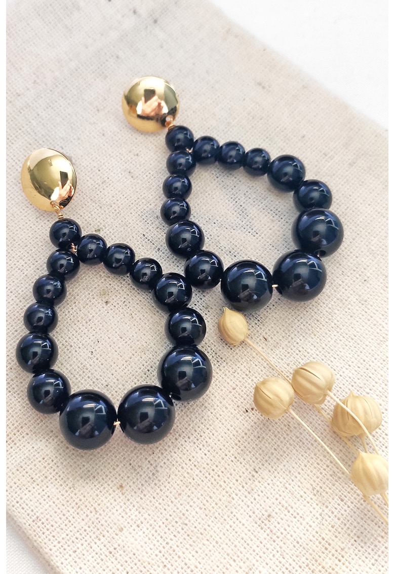 Cercei drop cu perla sintetica