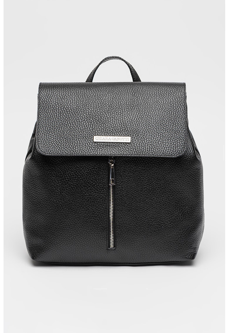 Rucsac din piele cu buzunar exterior