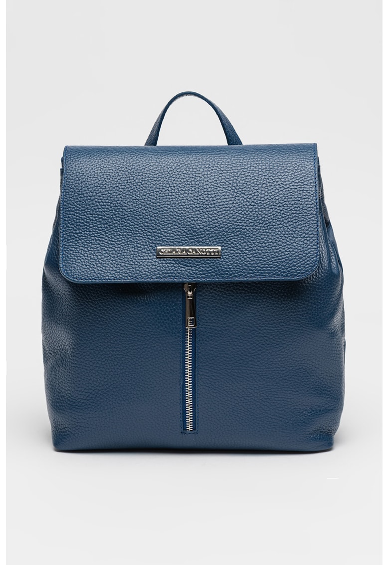 Rucsac din piele cu buzunar exterior