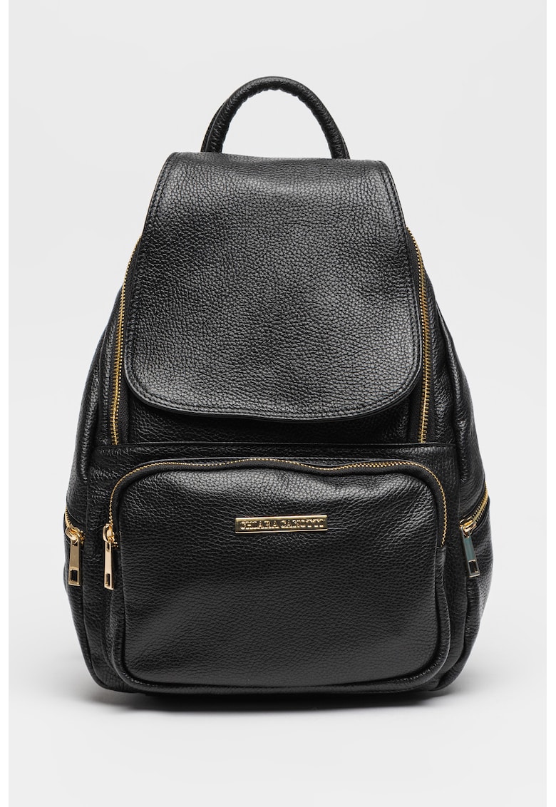 Rucsac din piele cu aspect granulat