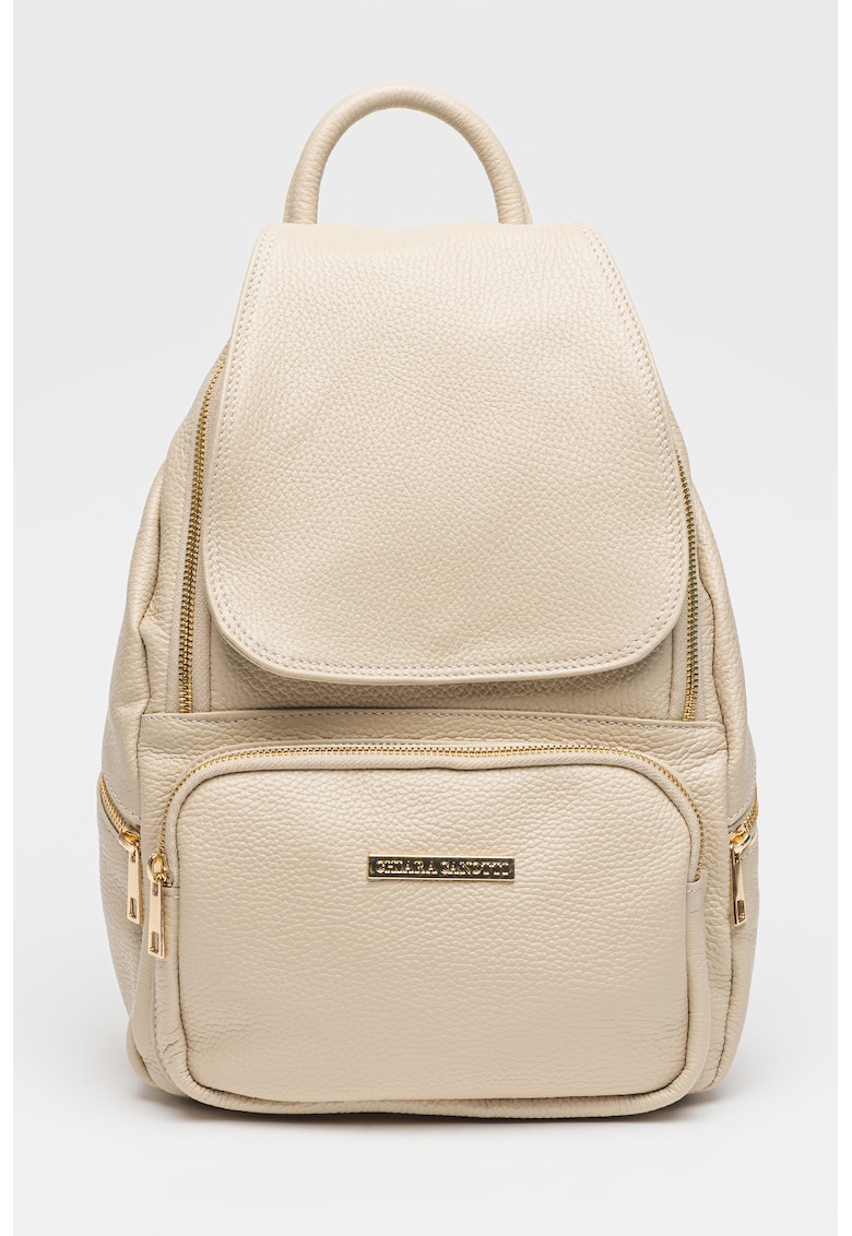 Rucsac din piele cu aspect granulat