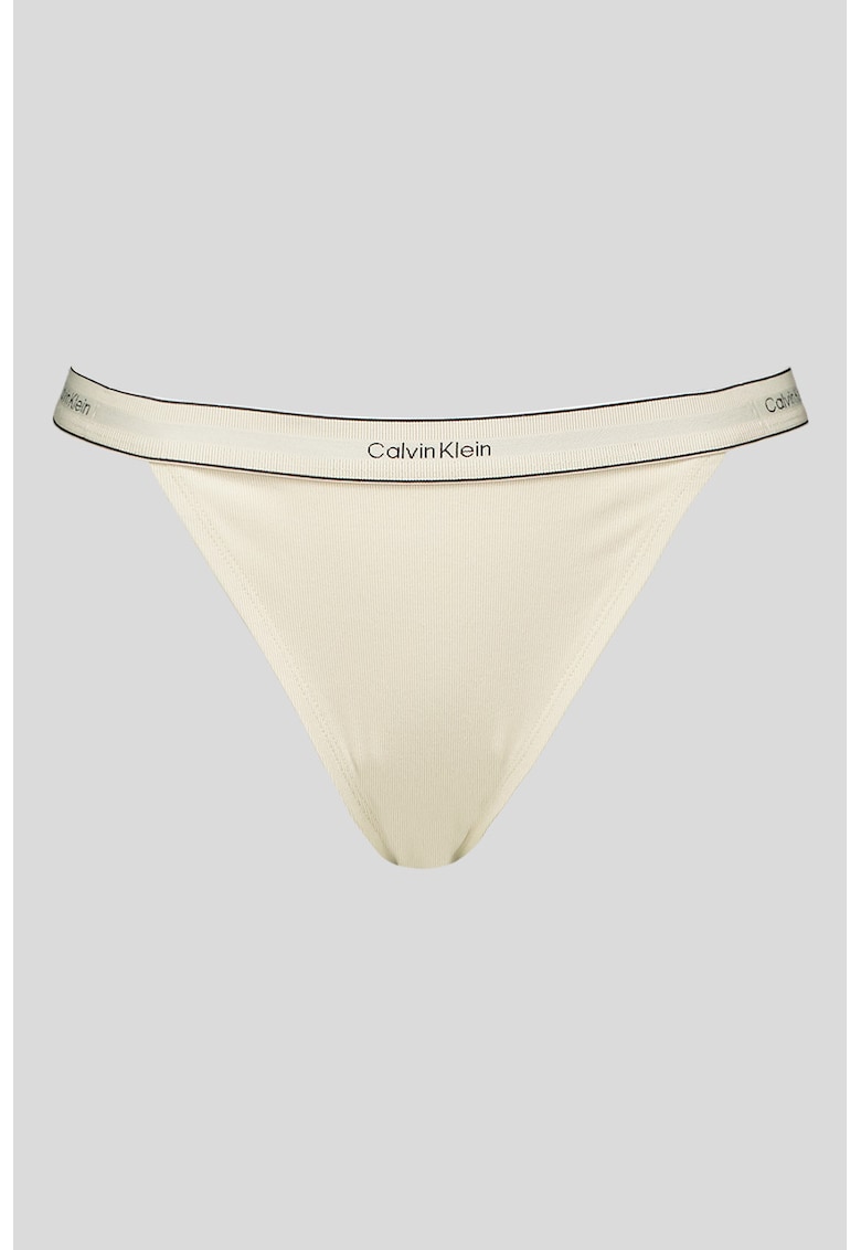 Chiloti brazilieni din bumbac cu banda logo in talie