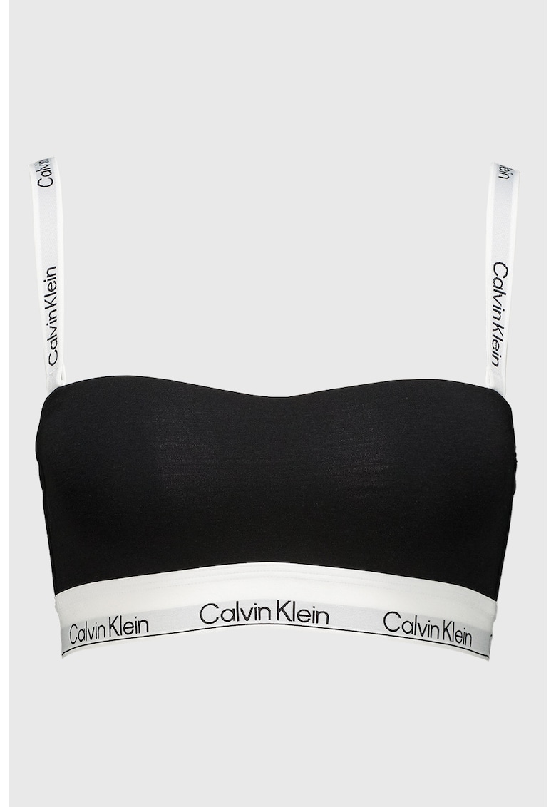 Bustiera din amestec de bumbac cu banda logo