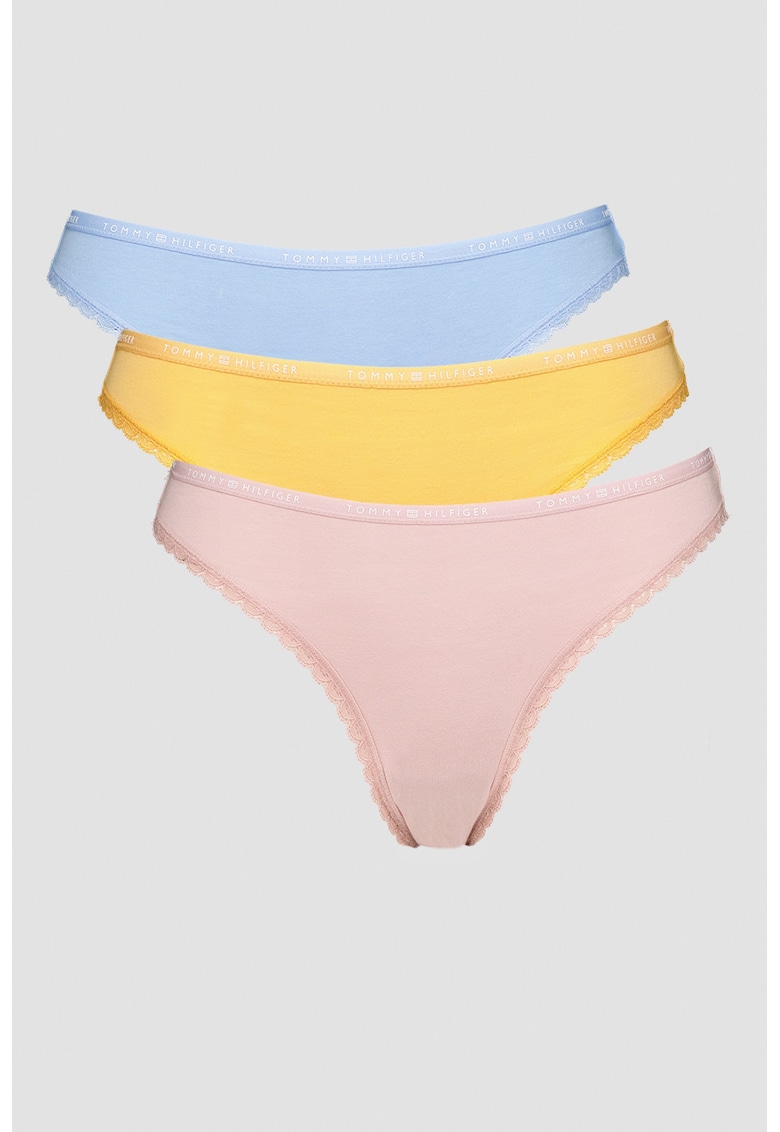 Set de chiloti tanga din amestec de modal - 3 perechi