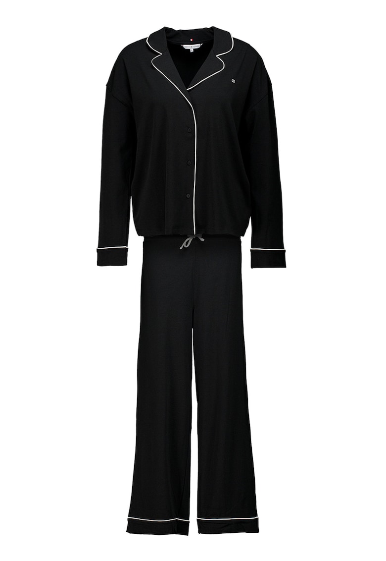 Pijama din amestec de modal si bumbac organic cu pantaloni lungi