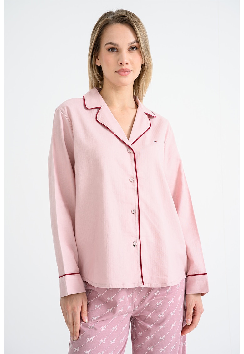 Bluza de pijama cu revere decupate