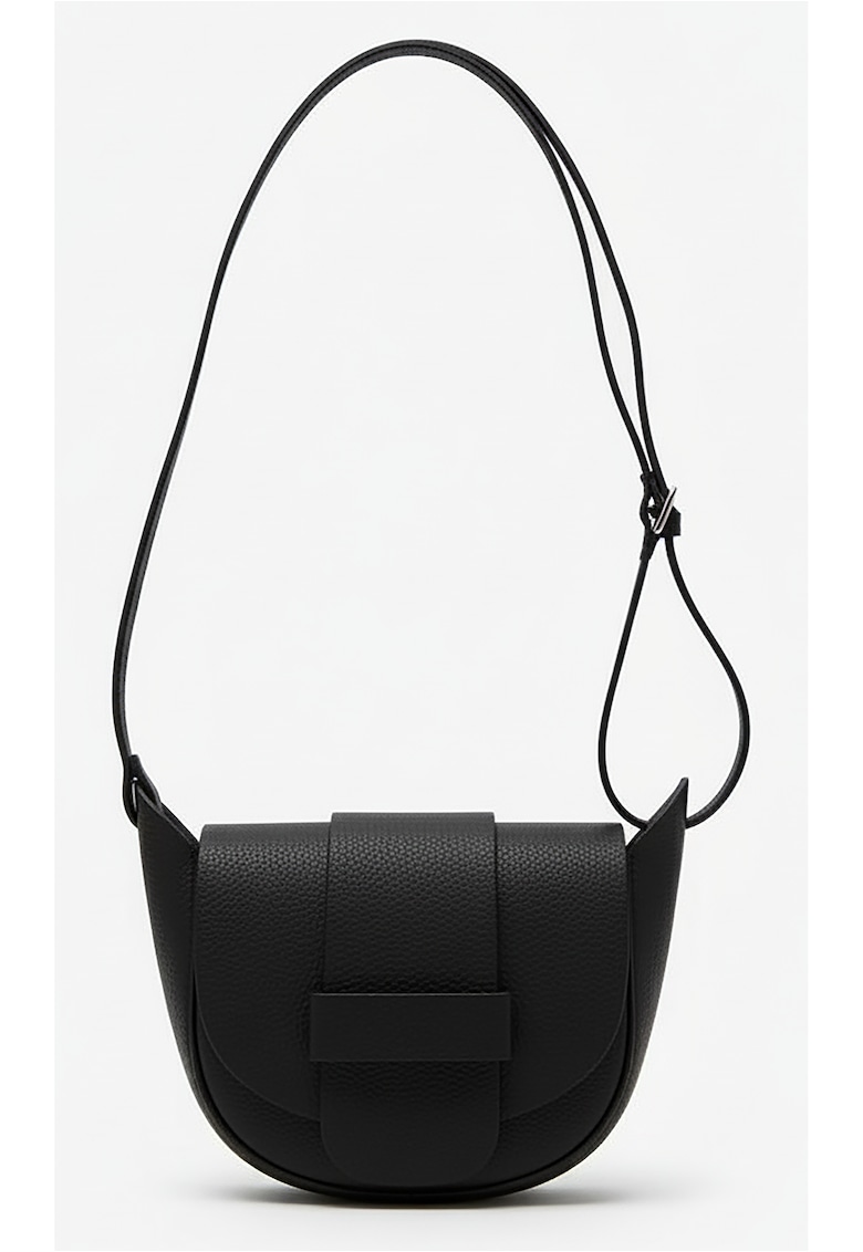 Geanta messenger dama neagra - piele naturala - 16x18x8cm Geanta messenger dama neagra - piele naturala - 16x18x8cm