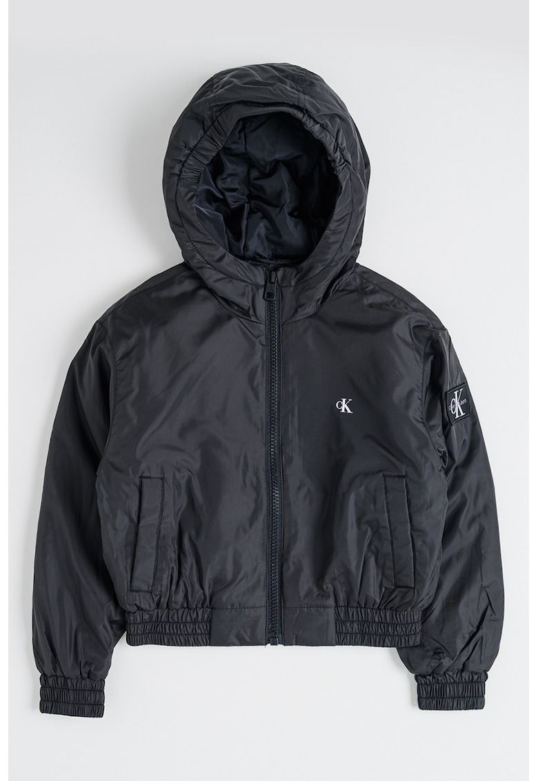 Jacheta cu aplicatie logo - Negru