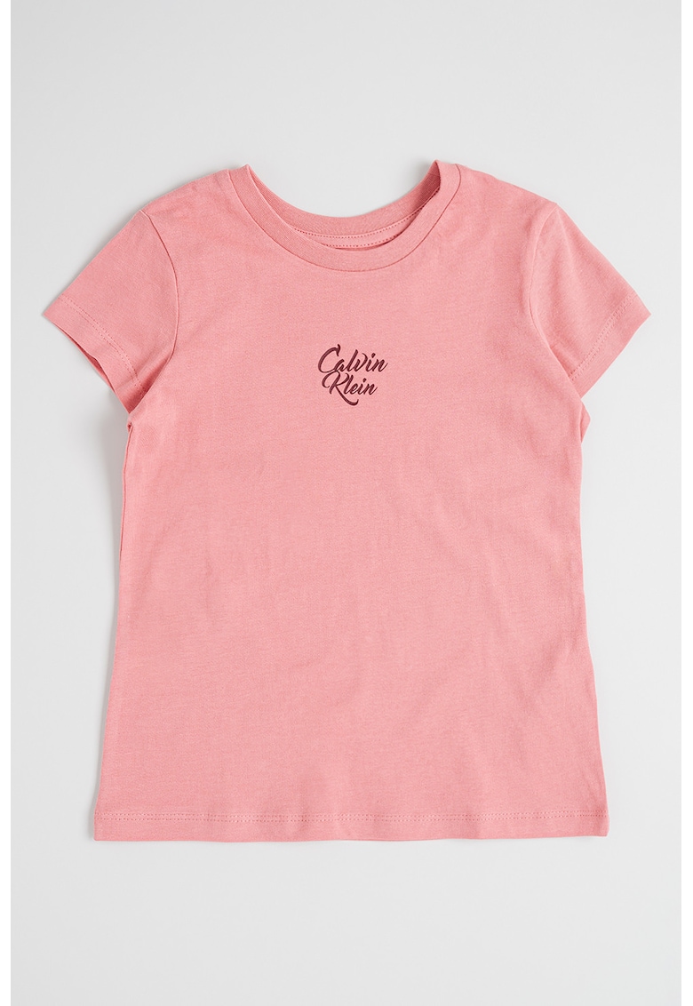 Tricou cu logo - Roz