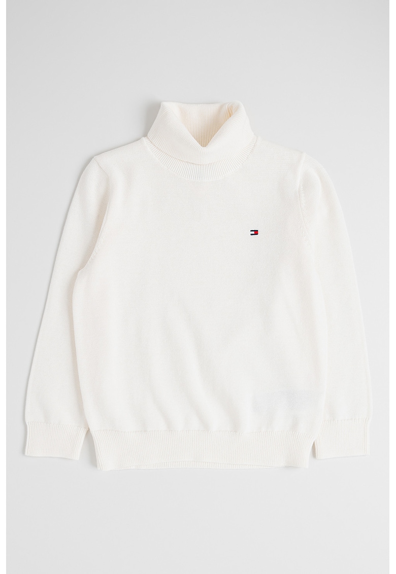 Pulover de bumbac organic cu guler inalt