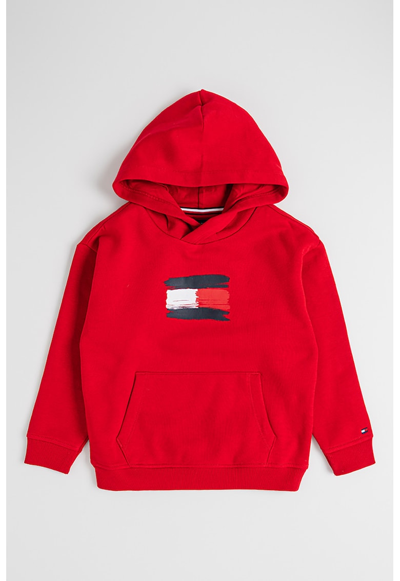 Hanorac cu buzunar kangaroo - Rosu