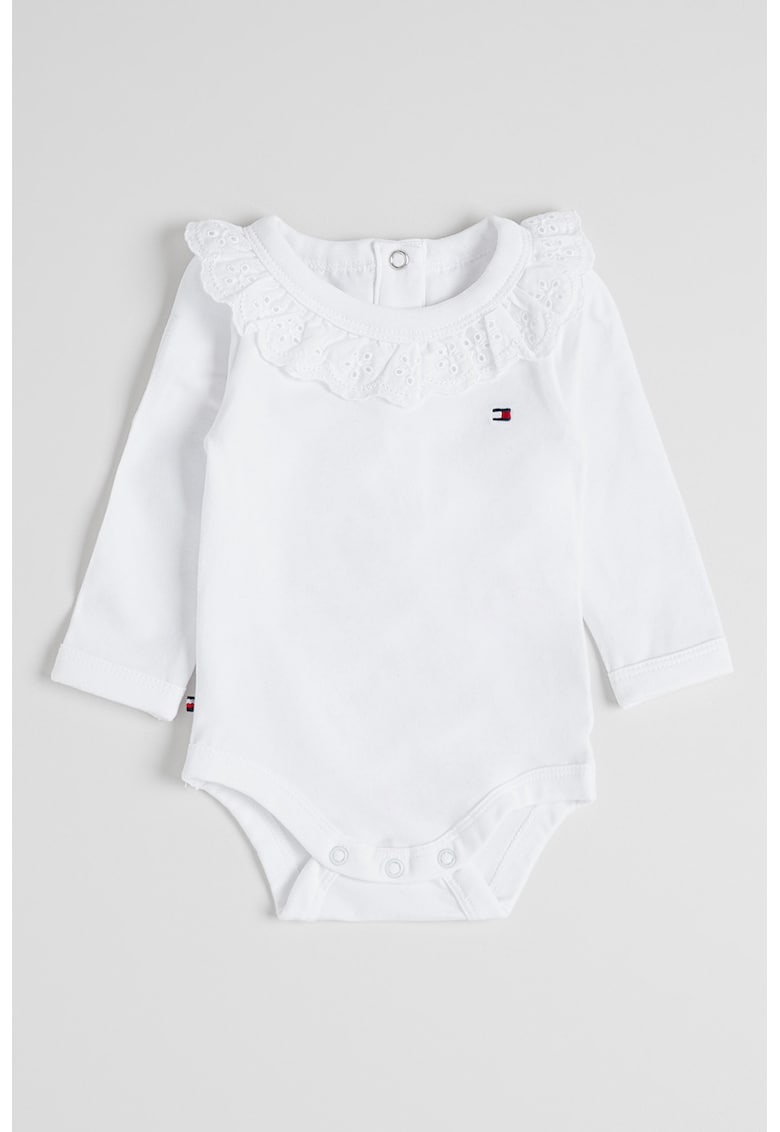 Body din amestec de bumbac cu guler de dantela