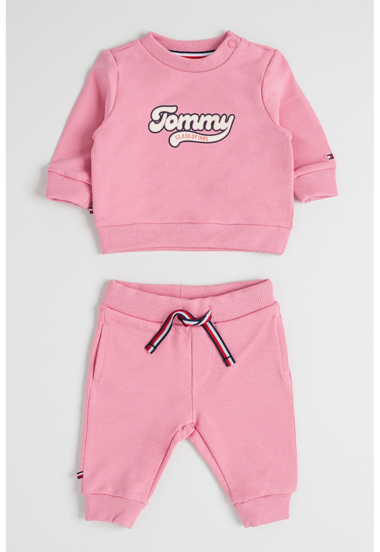 Trening din amestec de bumbac organic cu imprimeu logo