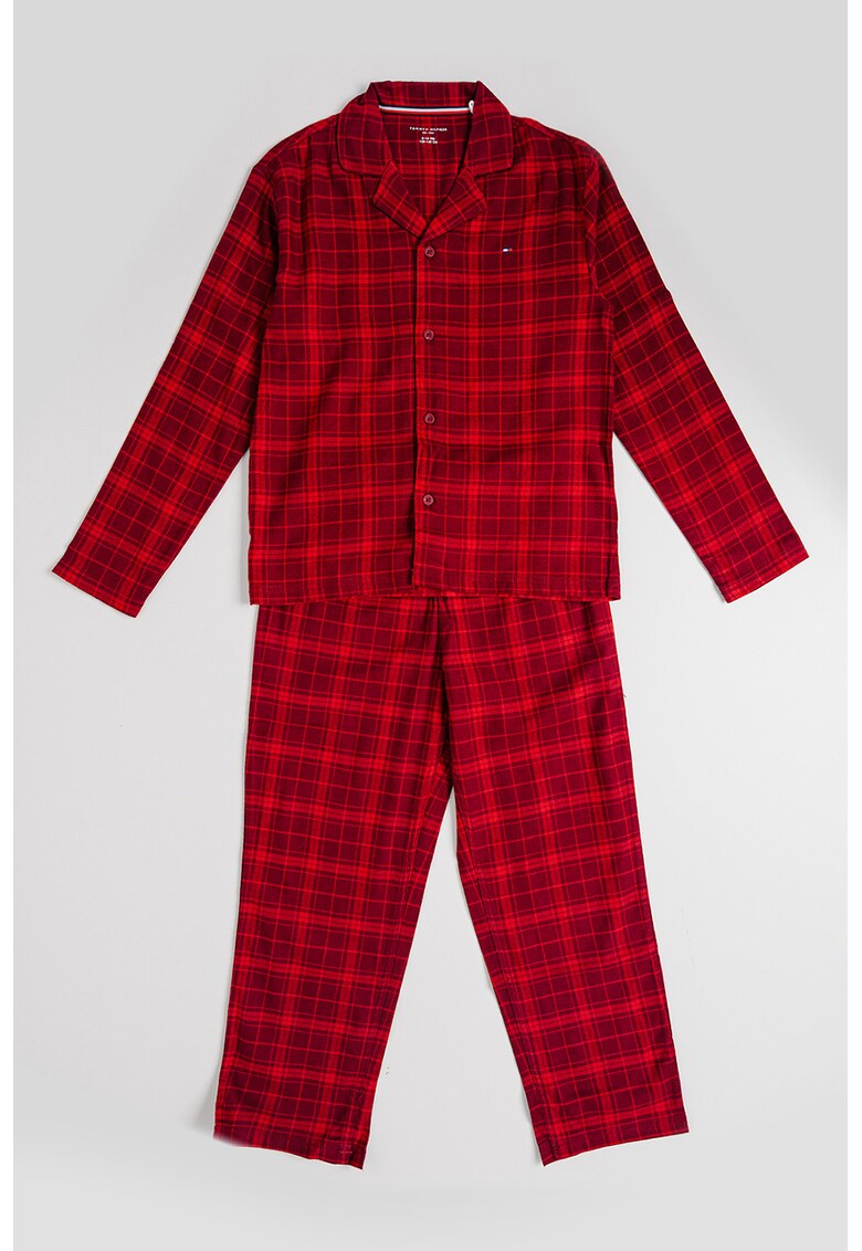 Pijama din amestec de bumbac cu model in carouri