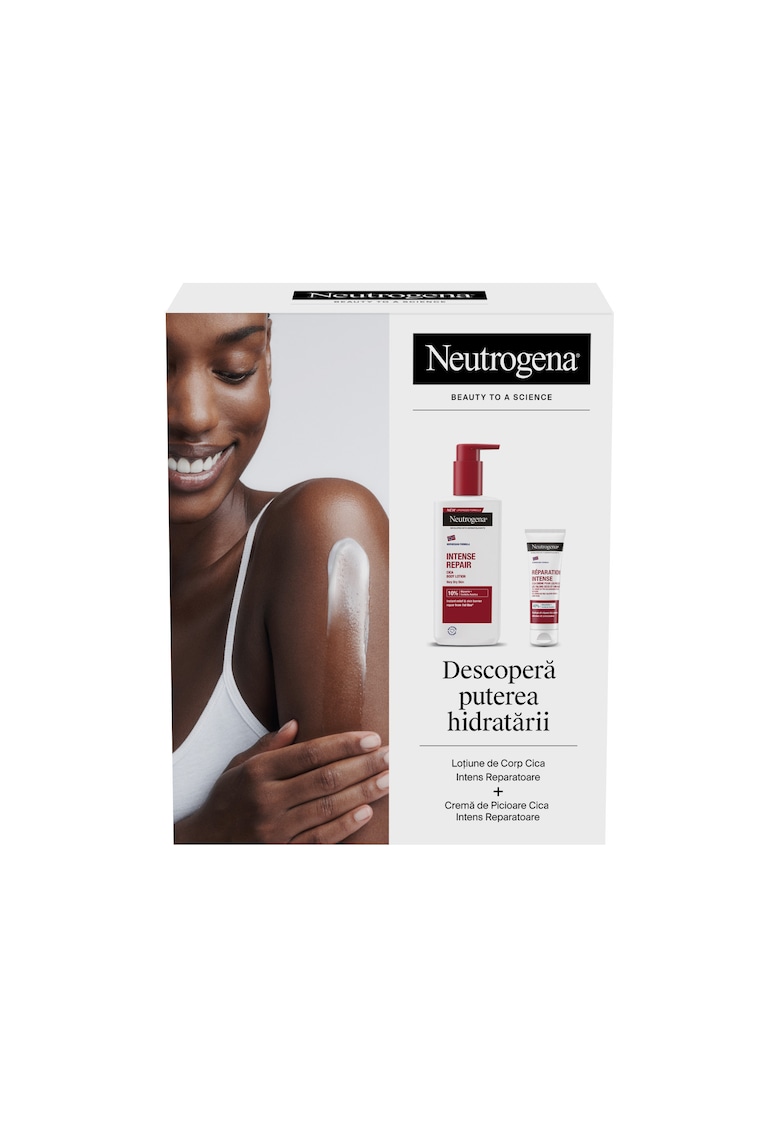 Set cadou : Lotiune de corp intens reparatoare pentru piele uscata - 250 ml + Crema de picioare intens reparatoare - 50 ml