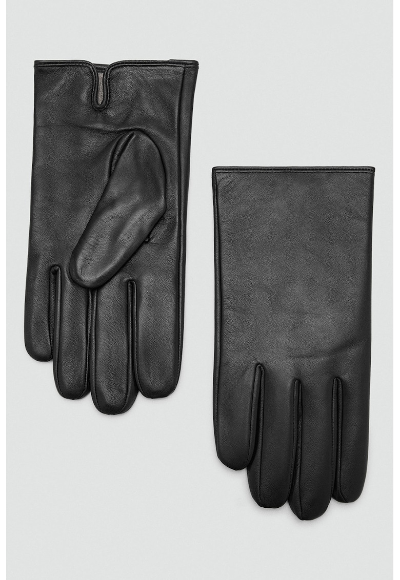Manusi din piele cu captuseala din lana