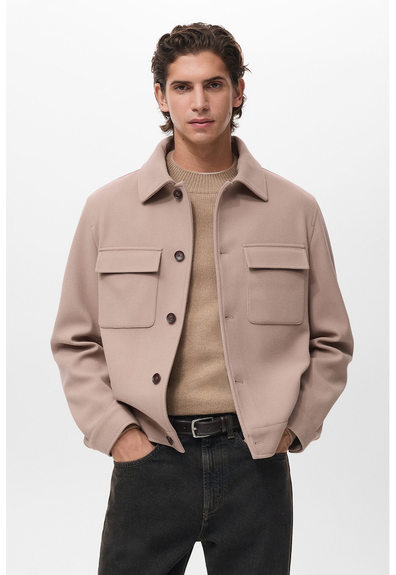 Jacheta regular-fit cu nasturi