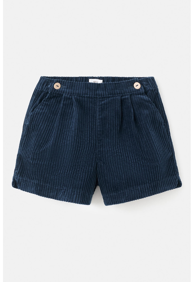 Pantaloni scurti din reiat cu talie elastica