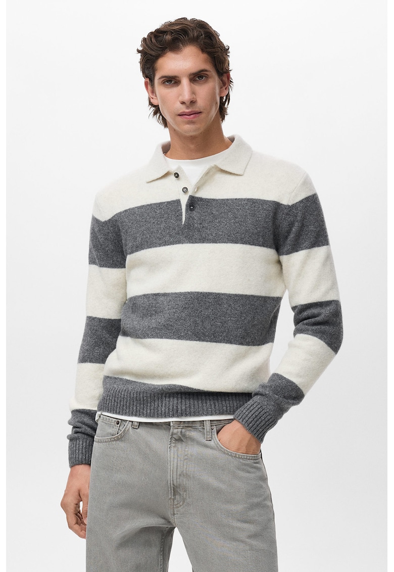 Pulover polo din amestec de lana