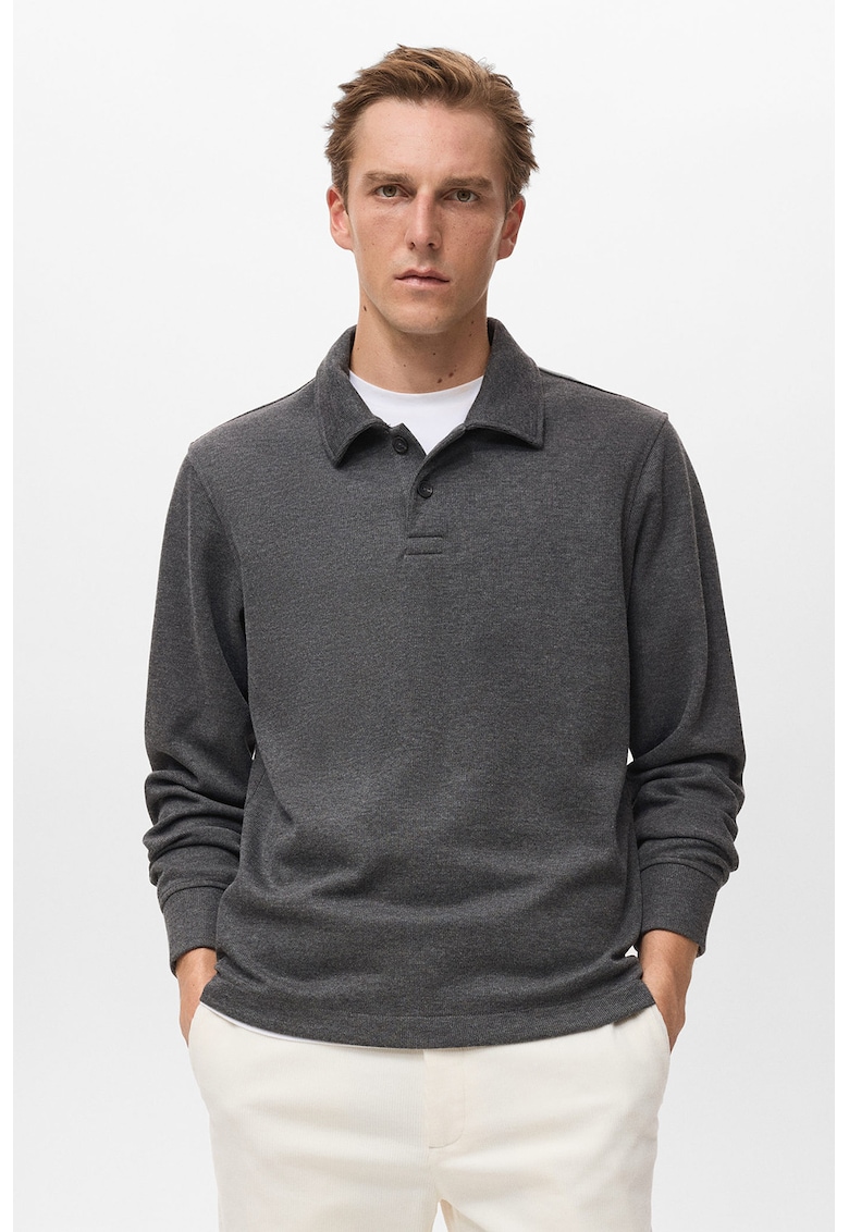 Bluza de trening polo cu model uni