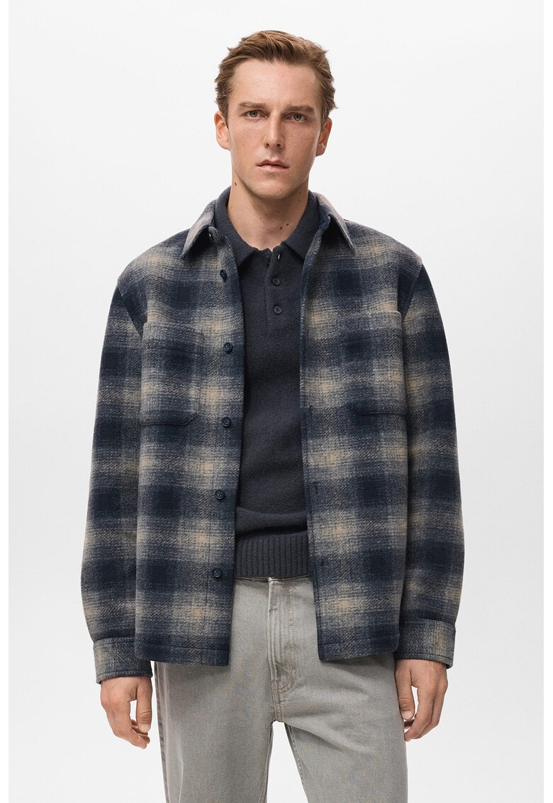 Jacheta-camasa cu model in carouri