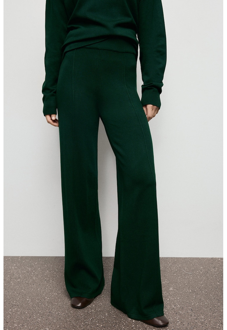 Pantaloni drepti din tricot