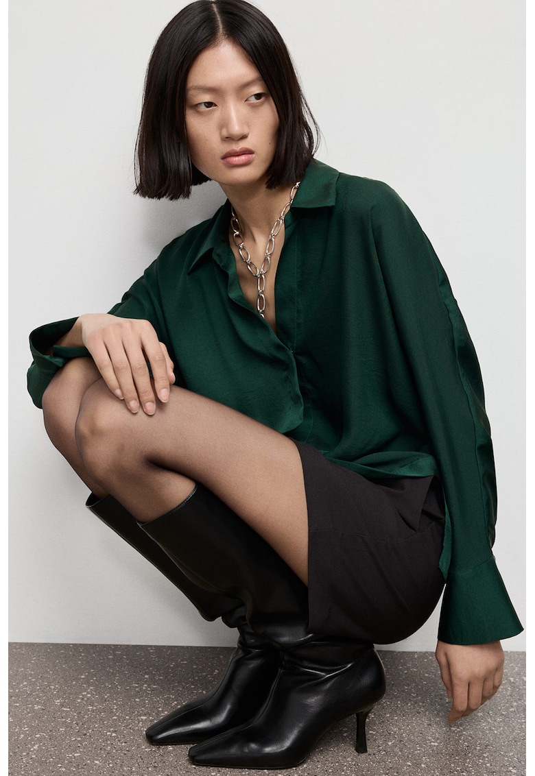 Camasa uni din satin