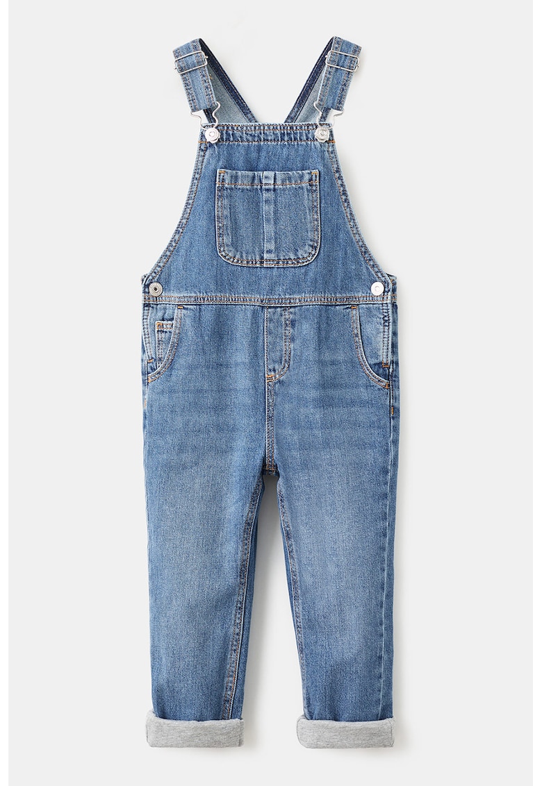 Salopeta din denim cu buzunar aplicat