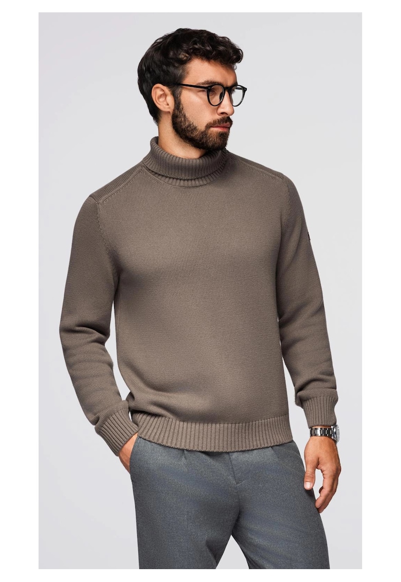 Pulover tricotat cu guler inalt OM-SWTN-0163