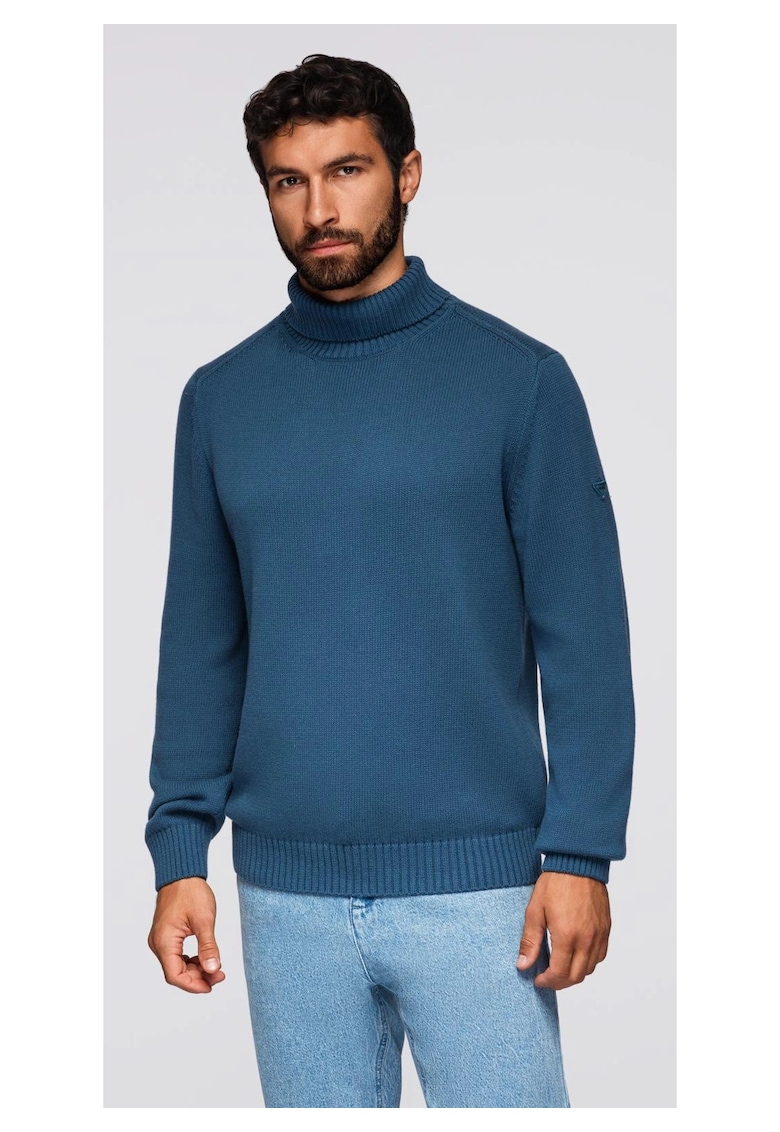 Pulover tricotat cu guler inalt OM-SWTN-0163