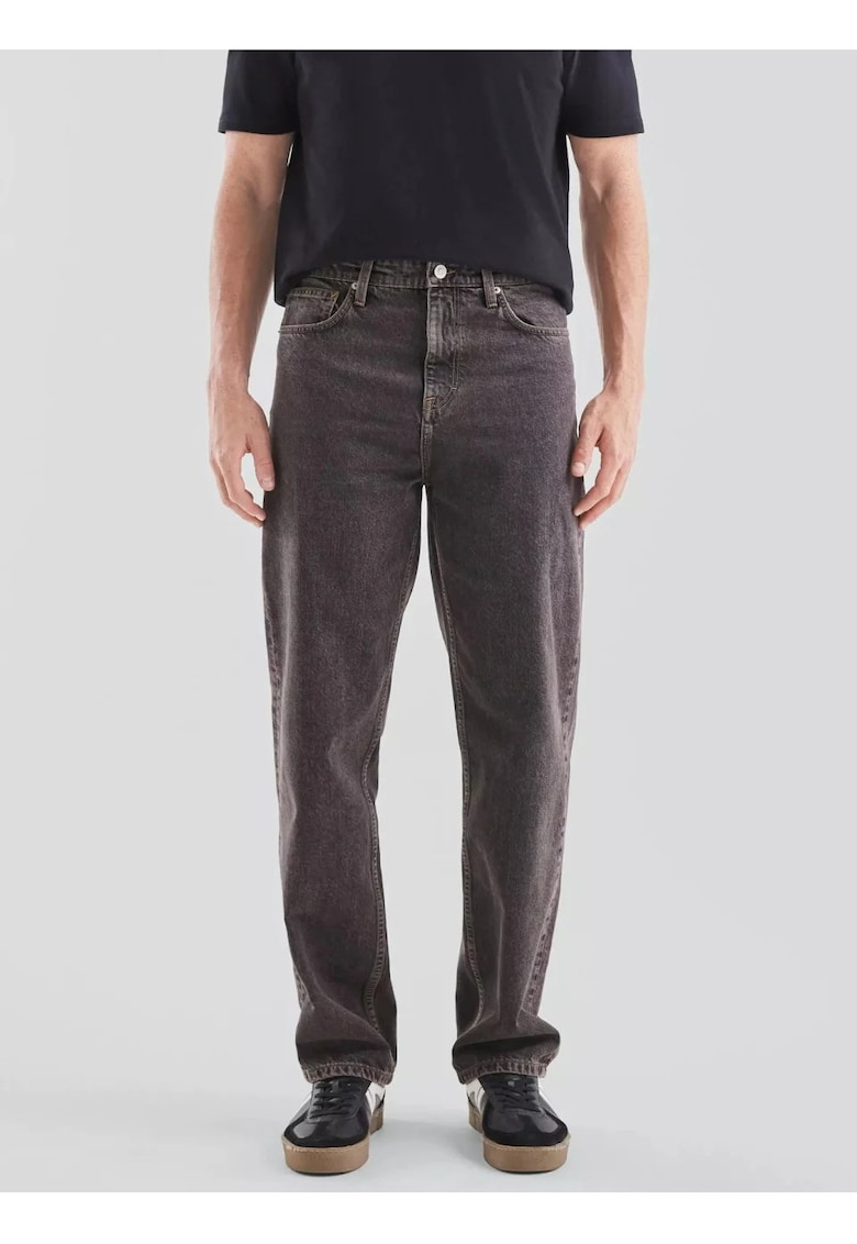 Q/S by s.Oliver Blugi barbati - Loose Fit - cu talie medie si croiala Dreapta - Gri inchis - Gri inchis