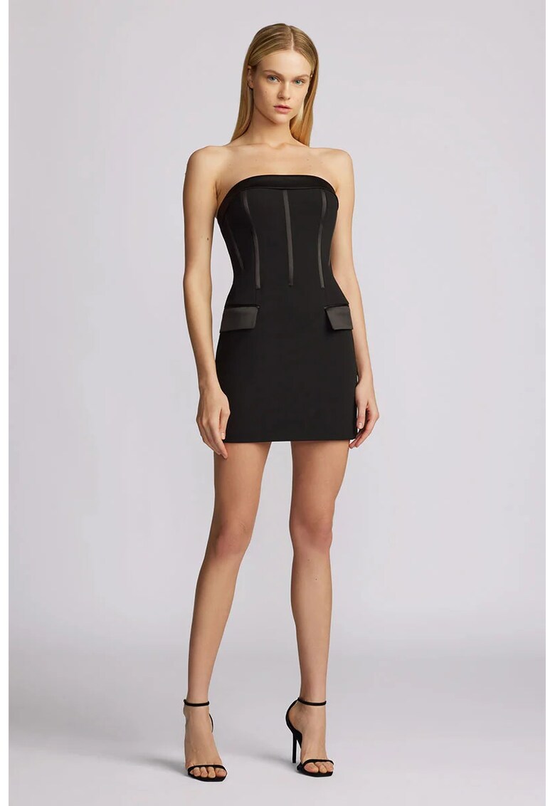 Rochie mini tip corset cu buzunare frontale