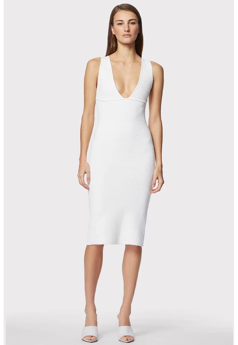 Rochie creion cu slit pe partea din spate