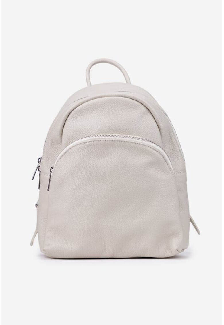 Rucsac dama - piele naturala - bej deschis - 27x25x10cm