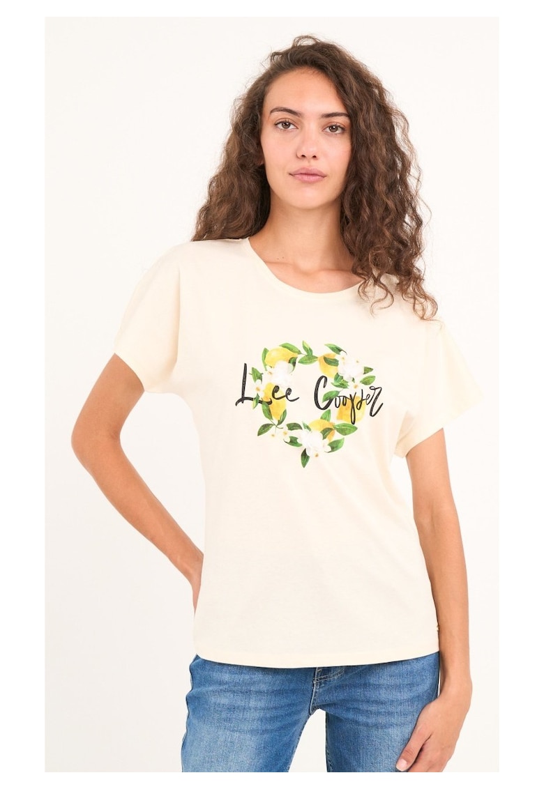 - Tricou dama cu maneca scurta si imprimeu ( Material: Bumbac - SOLITARY STAR