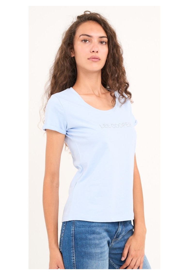 - Tricou dama cu maneca scurta si detalii ( Material: Bumbac - WINDSURFER